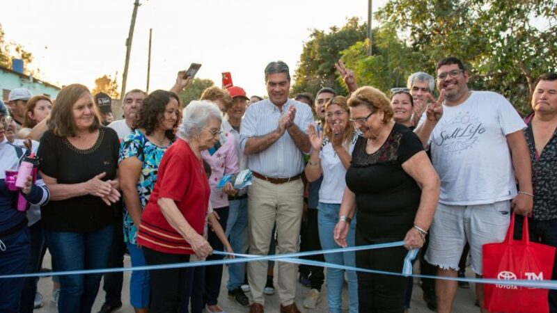 CON LA INAUGURACIÓN DE NUEVAS CUADRAS, CAPITANICH DESTACÓ LA PAVIMENTACIÓN TOTAL DEL BARRIO TOBA