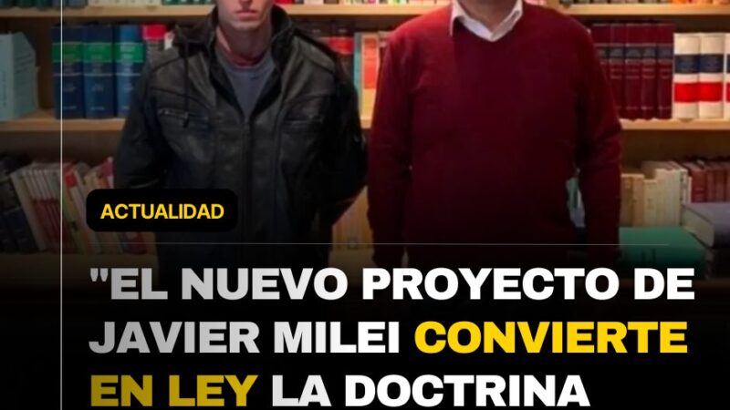 El nuevo proyecto de Javier Milei convierte en ley la «Doctrina Chocobar»