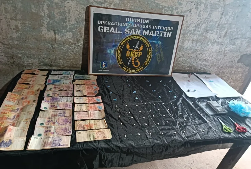 General San Martín: Allanaron un bunker de drogas, incautaron cocaína, marihuana y dinero