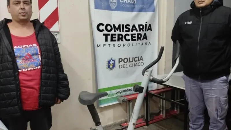 Resistencia: Entró a una casa, robó una bici fija y no logró escapar de la Policía